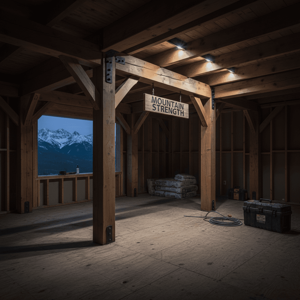 Custom home addition with quality framing details