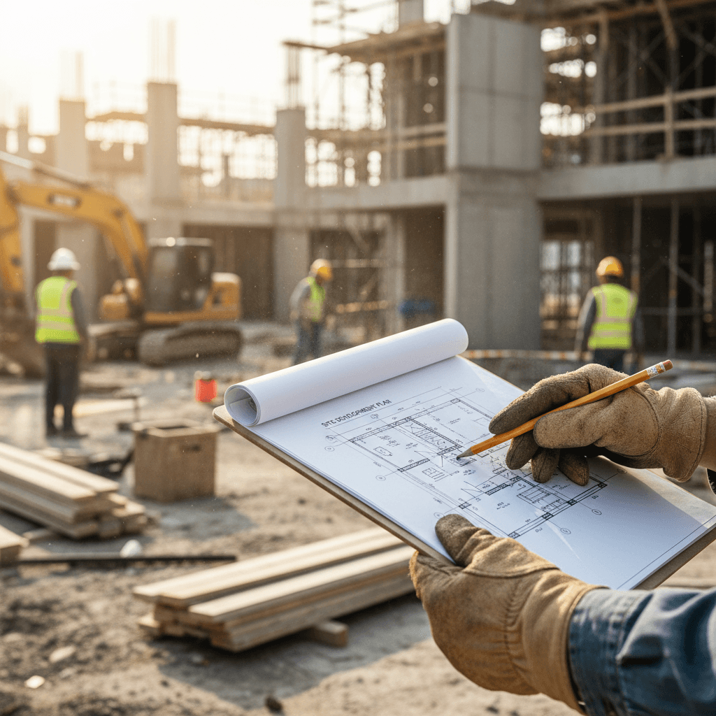 Project planning and site management during active construction