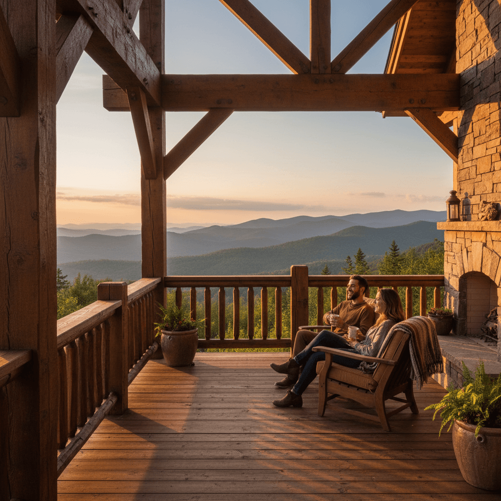 Mountain deck with quality construction and scenic views